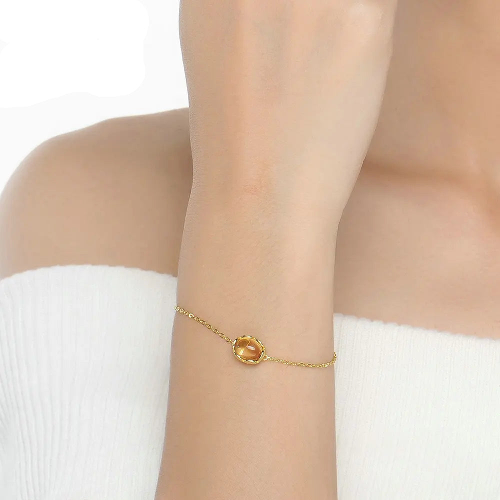 Gemstone Bracelet For Women 14K Gold Plated